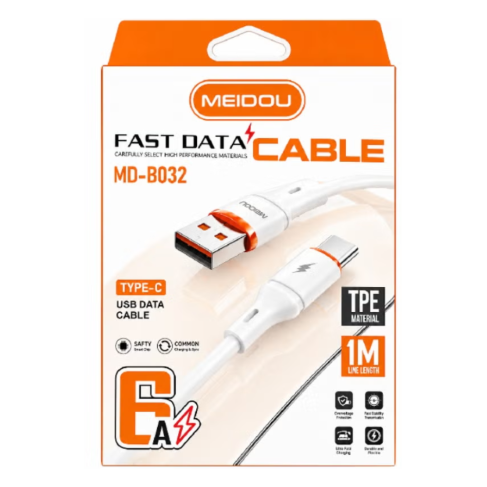 Meidou Fast Data Cable Type-C 6A USB Data Cable MD-B032