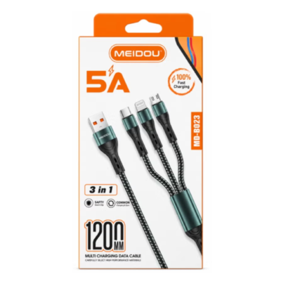 Meidou 5A 1200MM Fast Cable 3in1 MD-B023