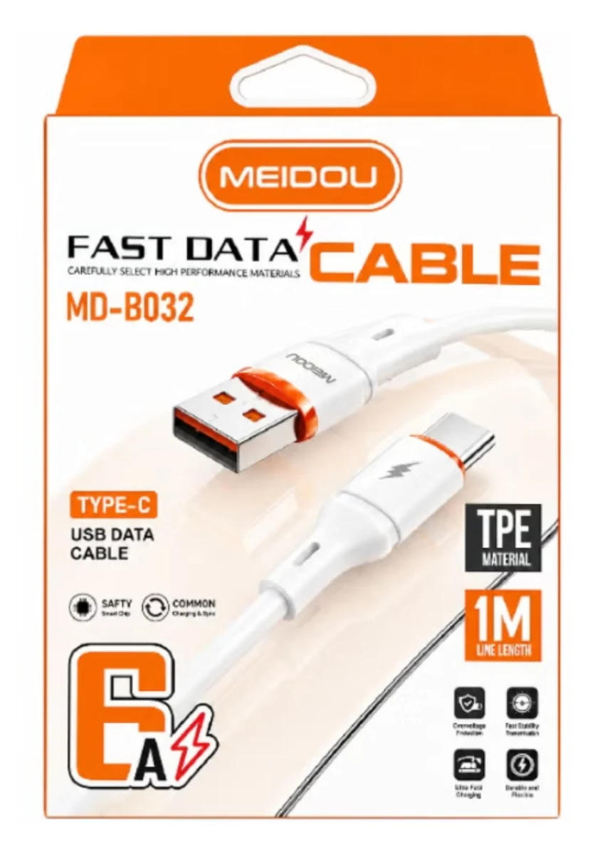 Meidou Fast Data Cable Type-C 6A USB Data Cable MD-B032